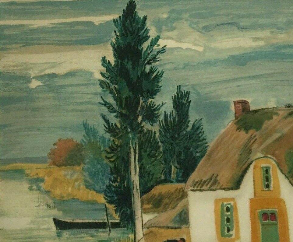 Yves Brayer, Camargue Landscape & House, 20th-Century, Lithograph