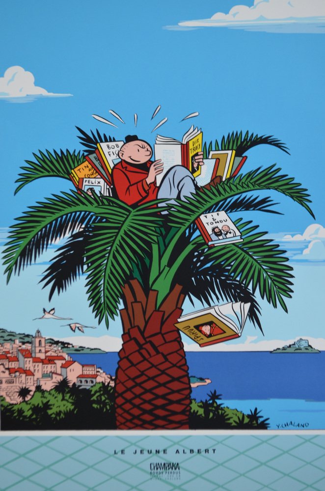 Yves Chaland, Le Jeune Albert en vacances, 1992, Screen Printing