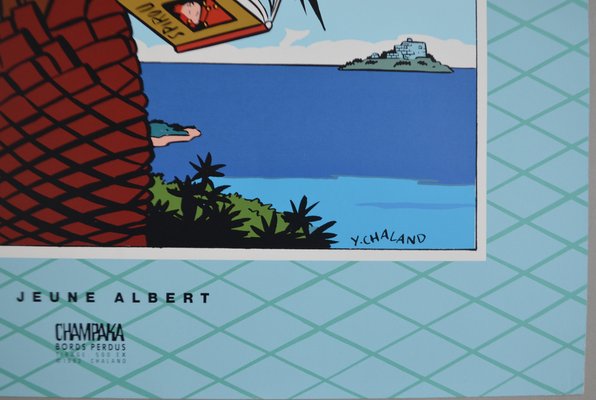 Yves Chaland, Le Jeune Albert en vacances, 1992, Screen Printing