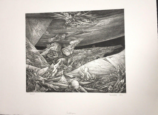 Yves Doare, The Little Afraid, 1974, Etching