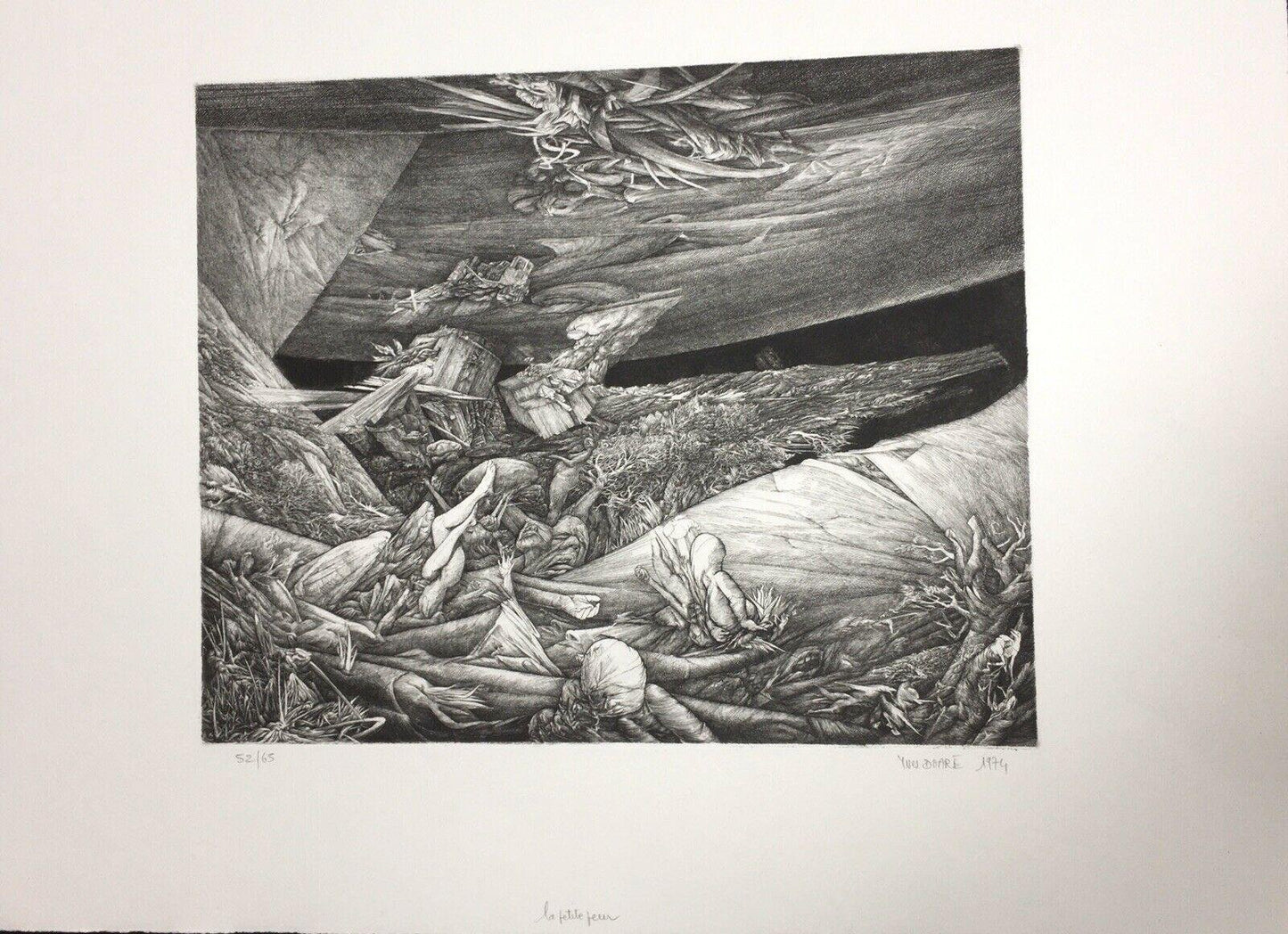 Yves Doare, The Little Afraid, 1974, Etching