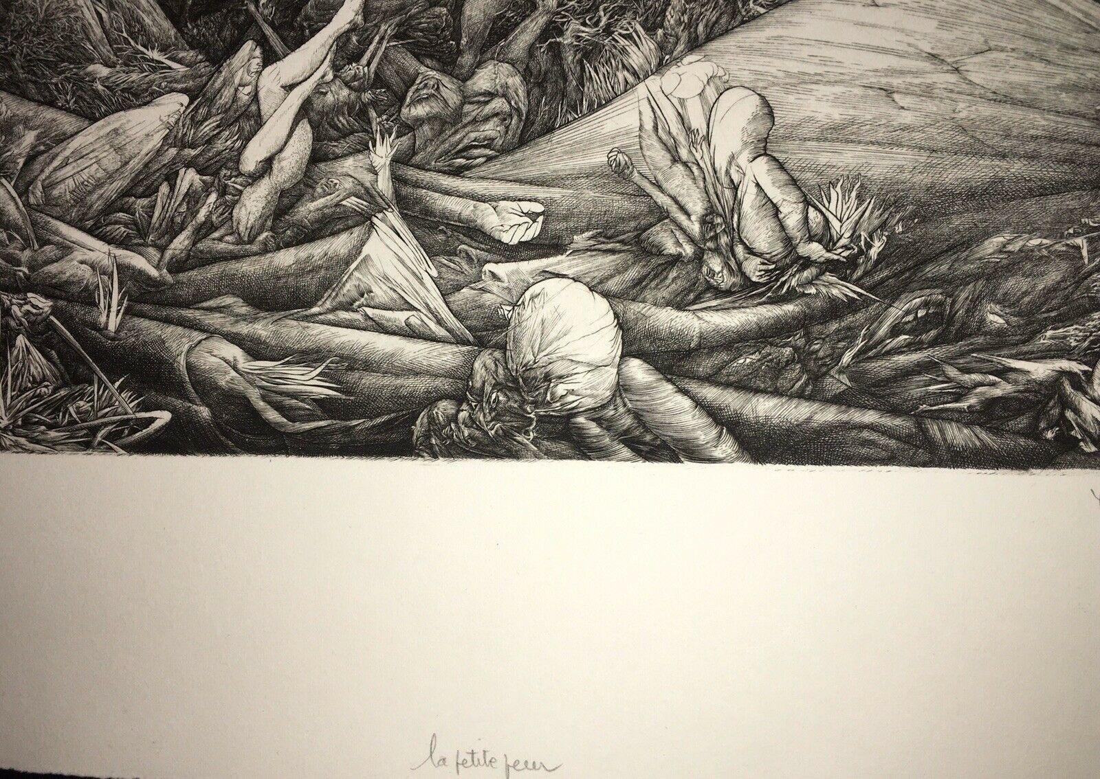 Yves Doare, The Little Afraid, 1974, Etching