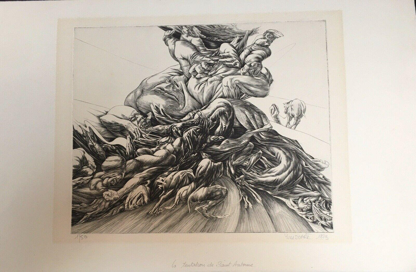 Yves Doare, The Temptation of St. Anthony, 1973, Etching