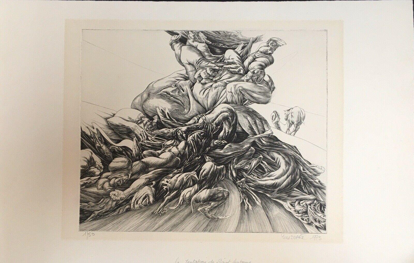 Yves Doare, The Temptation of St. Anthony, 1973, Etching