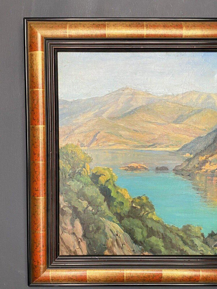 Yves Josselyn, Gulf of Porto, 20th Century, Oil on Canvas, Framed