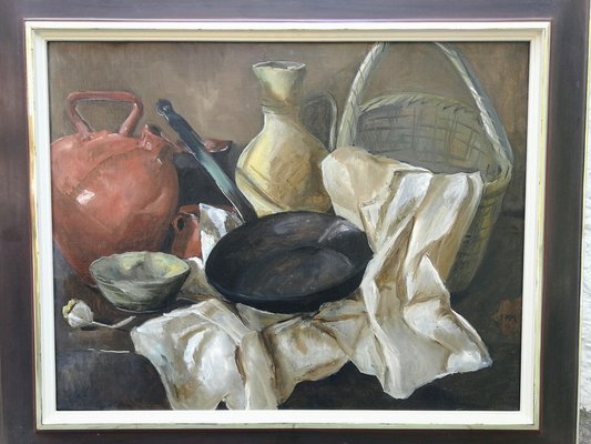 Yvonne Moser, Still Life, The Netherlands, Oil on Canvas, Framed-FSD-1067627