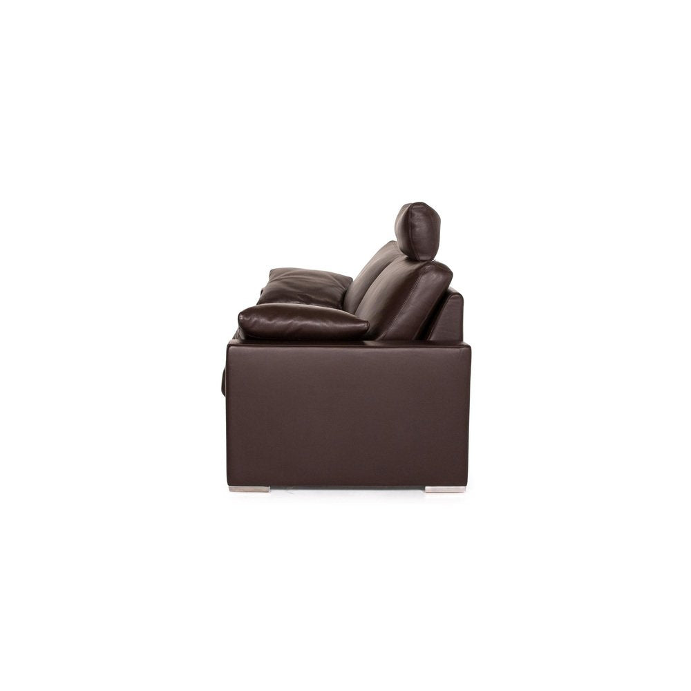 Zara Leather Sofa in Dark Brown from Wk Wohnen