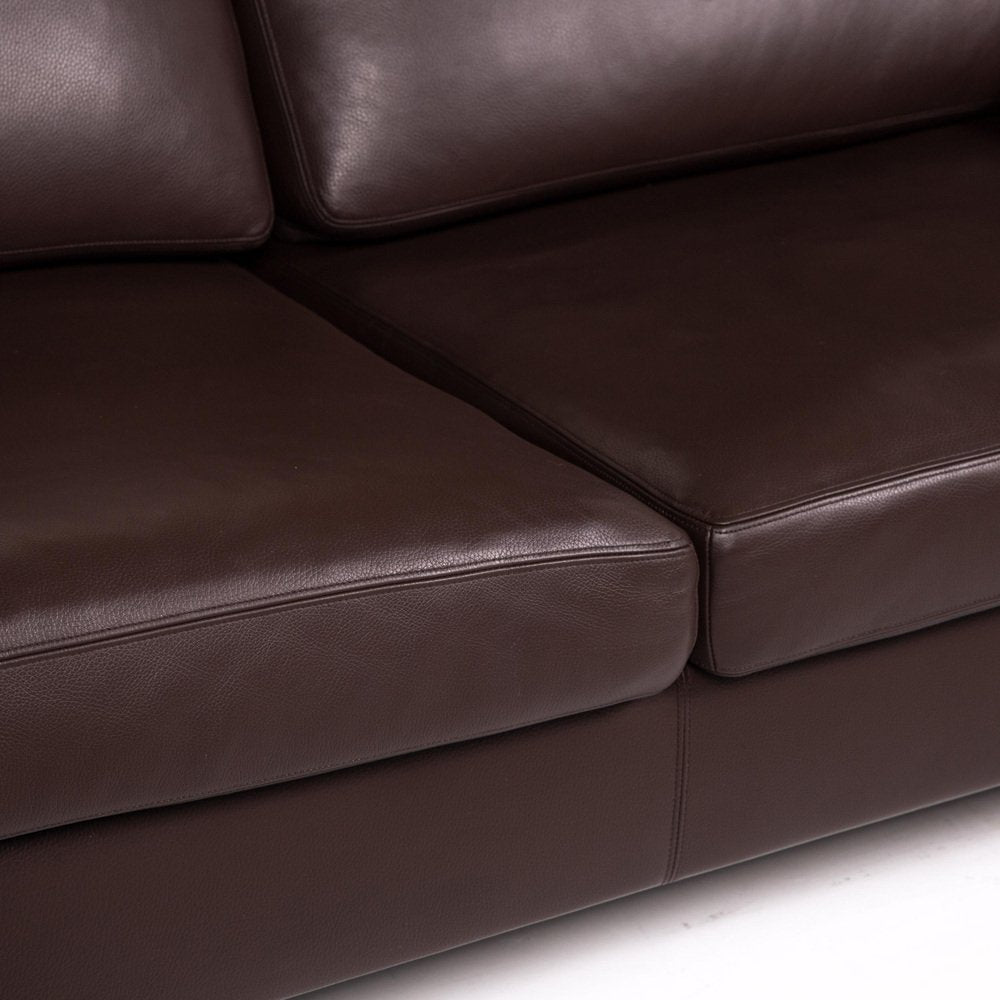 Zara Leather Sofa in Dark Brown from Wk Wohnen