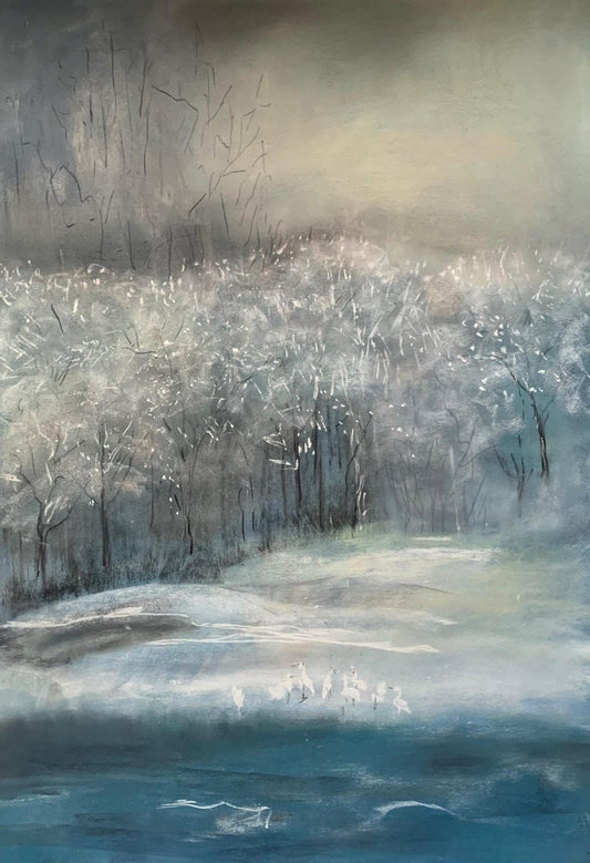 Zdenka Palkovic, Winter Mood, 2021, Pastel on Paper, Framed