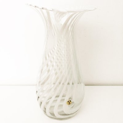 Zebra Glass Vase with Kenya Design from Peill & Putzler, 1970s-OLY-998175