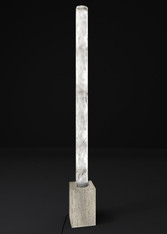 Zeus Travertino Floor Lamp by Alabastro Italiano