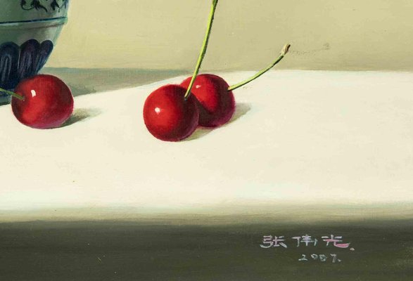 Zhang Wei Guang, Cherries on the Table, Oil Painting, 2007-ZCI-1769955