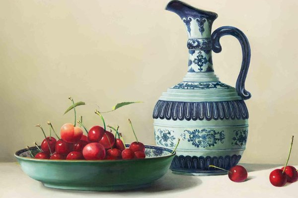 Zhang Wei Guang, Cherries on the Table, Oil Painting, 2007-ZCI-1769955