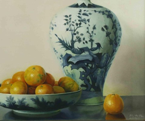 Zhang Wei Guang, Eggs and Oranges with Vase, Oil Painting, 2006-ZCI-1775698