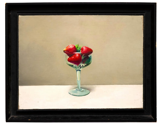 Zhang Wei Guang / Mirror - Cup with Strawberries - Oil on Canvas - 2000s