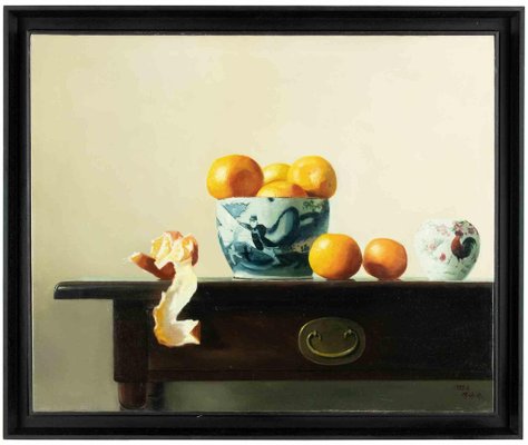 Zhang Wei Guang, Oranges on Table, Oil Painting, 2000s-ZCI-1769892