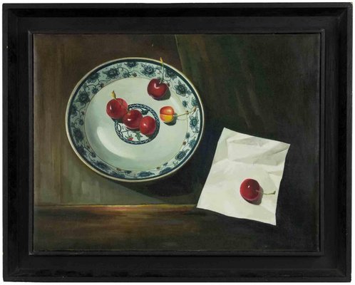 Zhang Wei Guang, Still Life with Cherries, Oil Painting, 2000s-ZCI-1769890