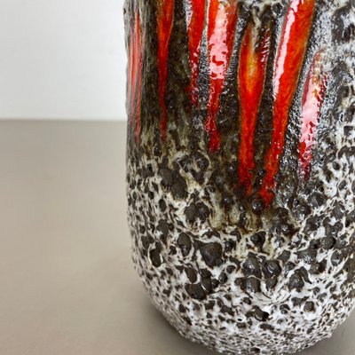 Zig Zag Lora Fat Lava Vase attributed to Scheurich, Germany, 1970s-QZ-1410374