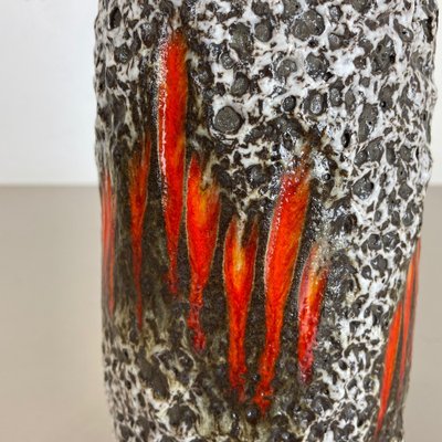 Zig Zag Lora Fat Lava Vase attributed to Scheurich, Germany, 1970s-QZ-1410374