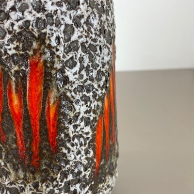 Zig Zag Lora Fat Lava Vase attributed to Scheurich, Germany, 1970s-QZ-1410374