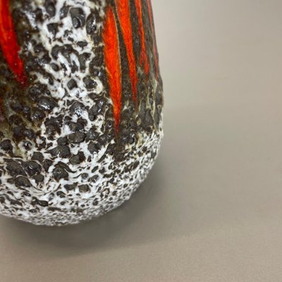 Zig Zag Lora Fat Lava Vase attributed to Scheurich, Germany, 1970s-QZ-1410374