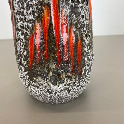 Zig Zag Lora Fat Lava Vase attributed to Scheurich, Germany, 1970s-QZ-1410374