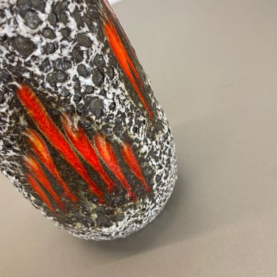 Zig Zag Lora Fat Lava Vase attributed to Scheurich, Germany, 1970s-QZ-1410374