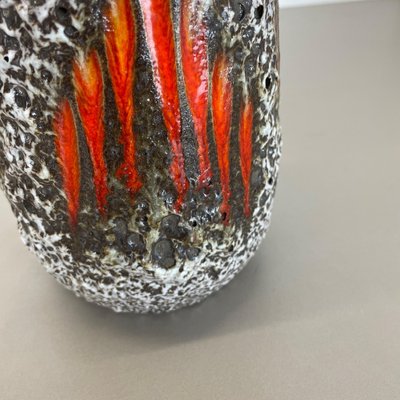 Zig Zag Lora Fat Lava Vase attributed to Scheurich, Germany, 1970s-QZ-1410374