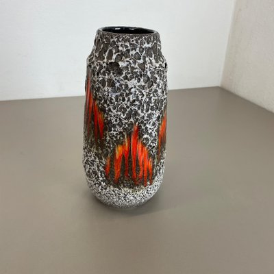 Zig Zag Lora Fat Lava Vase attributed to Scheurich, Germany, 1970s-QZ-1410374