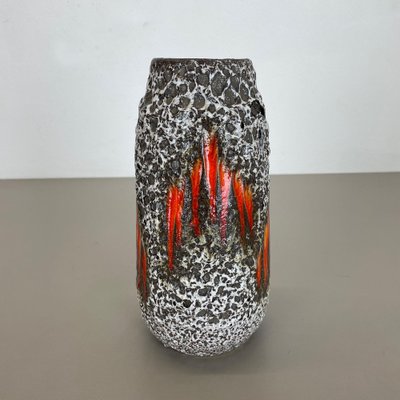 Zig Zag Lora Fat Lava Vase attributed to Scheurich, Germany, 1970s-QZ-1410374