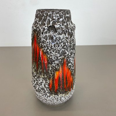 Zig Zag Lora Fat Lava Vase attributed to Scheurich, Germany, 1970s-QZ-1410374