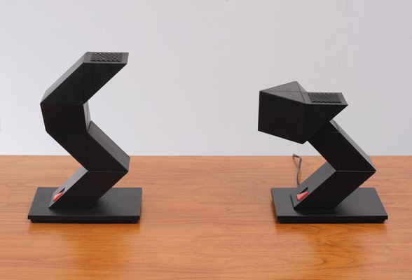 Zig-Zag Table Lamps by Shui L. D. Chan, Hong-Kong, 1984, Set of 2-GCG-1131176