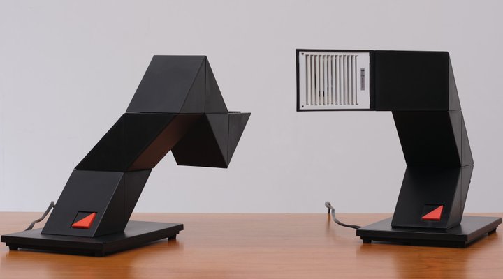 Zig-Zag Table Lamps by Shui L. D. Chan, Hong-Kong, 1984, Set of 2-GCG-1131176