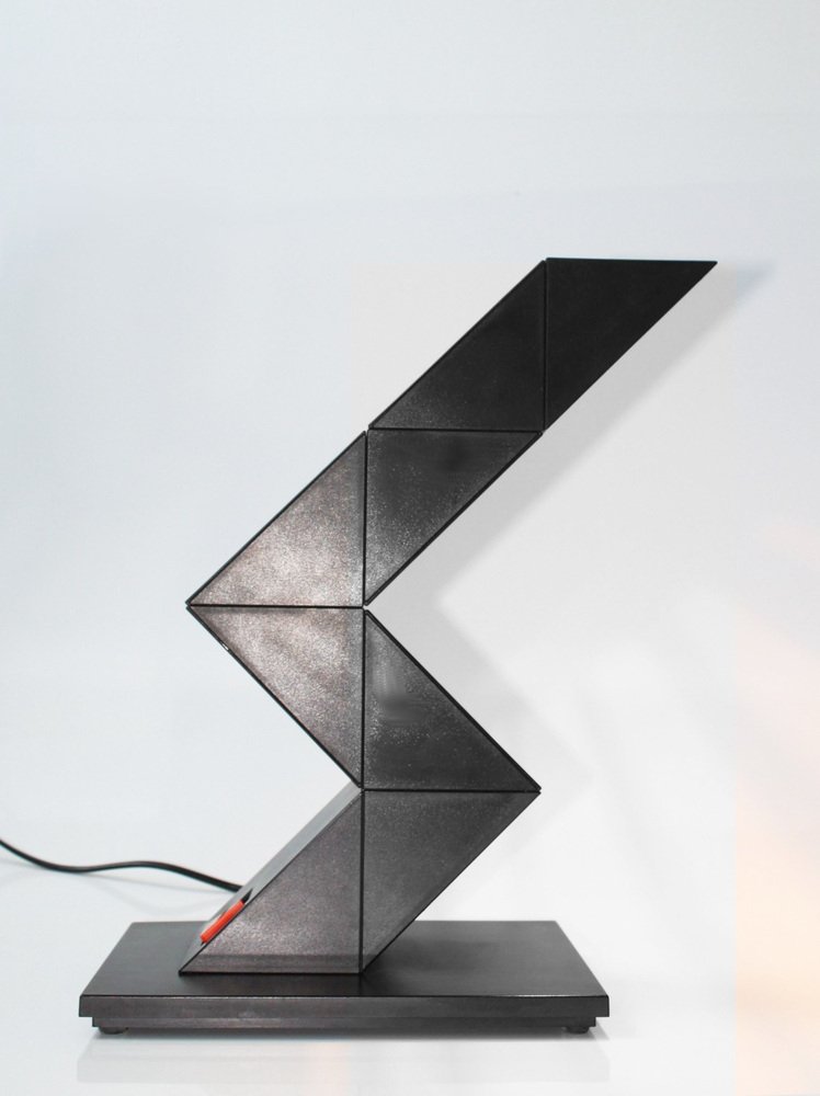 Zigzag Table Lamp by Shui l.d.Chan for Massive-Elite, Belgium, 1984