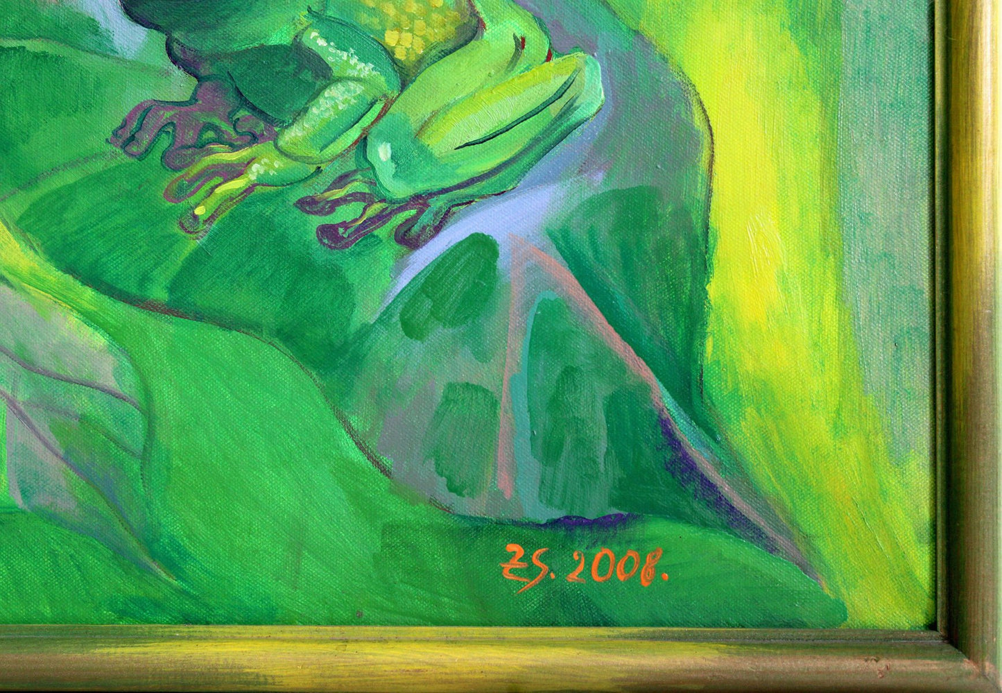 Zita Sudnika, Green Ones, Oil on Canvas