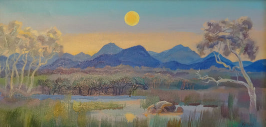 Zita Sudnika, Moonlight, Oil on Canvas