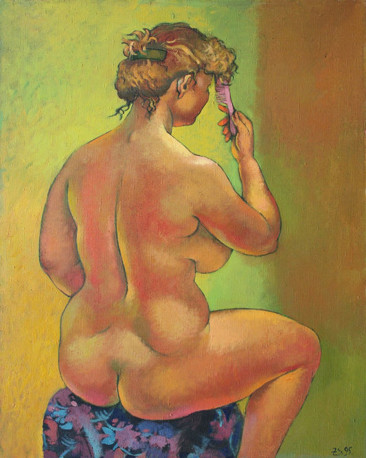 Zita Sudnika, Sitting, Oil on Canvas