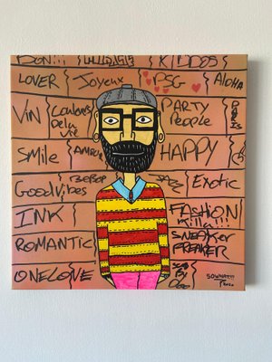 Ziv Lahat, Mon Portrait, 2020, Spray Paint and Acrylic Markers on Canvas-CHG-2030239