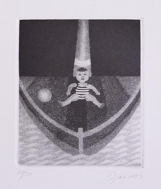 Zivko Djak, Dreamy, Etching, 1973