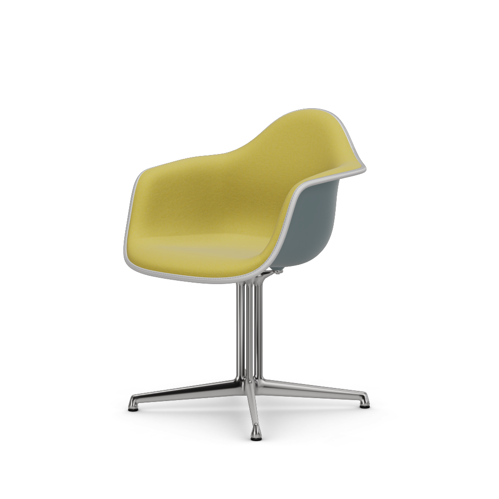 Eames Plastic Armchair DAL (with full upholstery) (Colour of seat shell - ice grey) (Request Info)