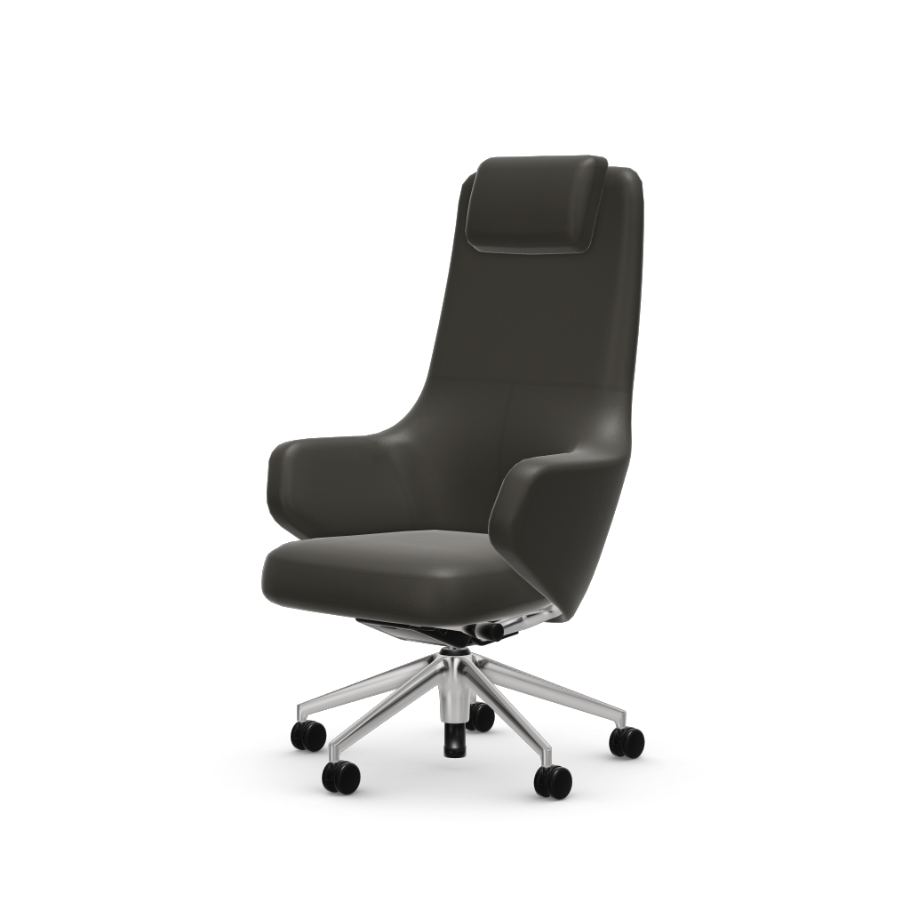 Grand Executive Highback by Vitra #Leather Premium F/umbra grey