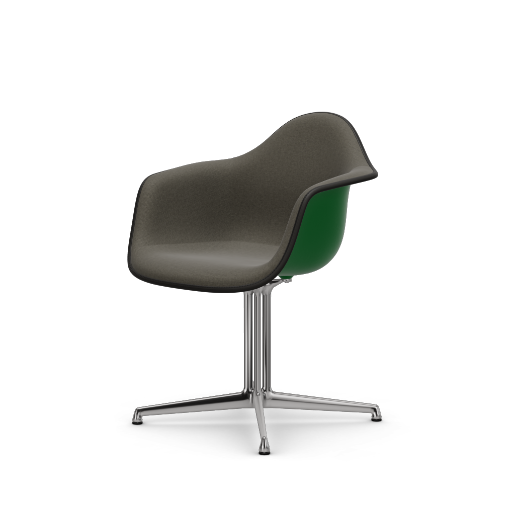 Eames Plastic Armchair DAL (with full upholstery) (Colour of seat shell - green) (Request Info)