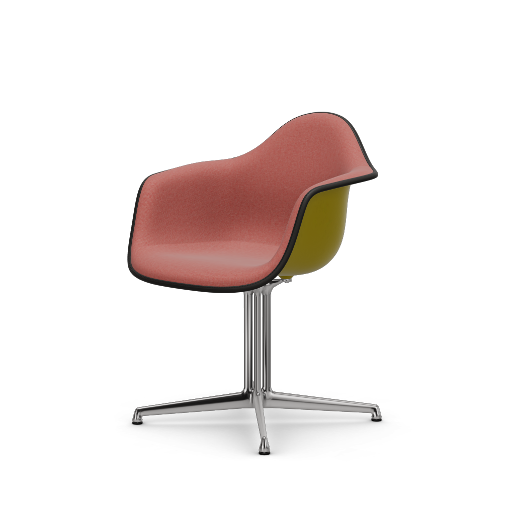 Eames Plastic Armchair DAL (with full upholstery) (Colour of seat shell - mustard) (Request Info)