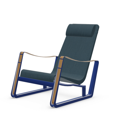 Cite Lounge Chair (Prouve Bleu Marcoule powder-coated (smooth)) by Vitra