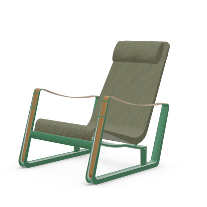 Cite Lounge Chair (Prouve Ble Vert powder-coated (smooth)) by Vitra
