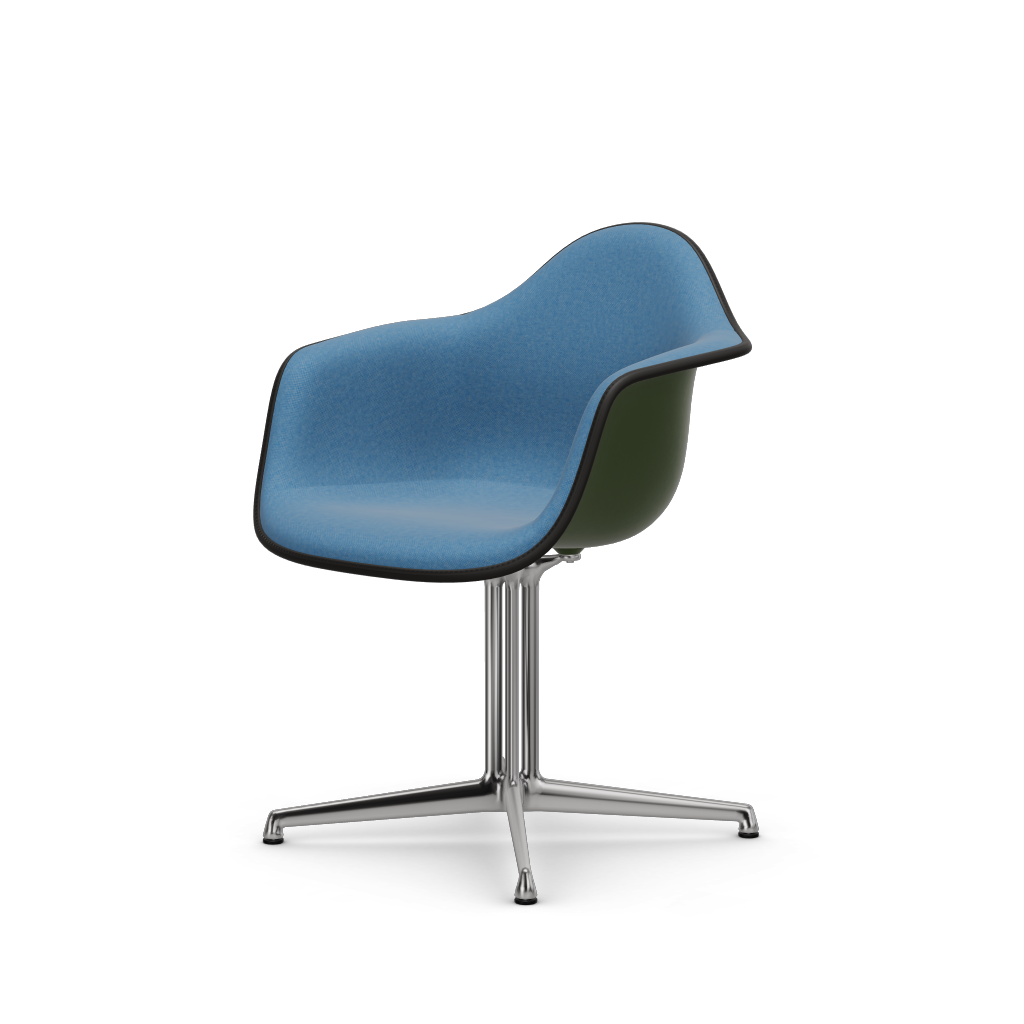 Eames Plastic Armchair DAL (with full upholstery) (Colour of seat shell - forest) (Request Info)