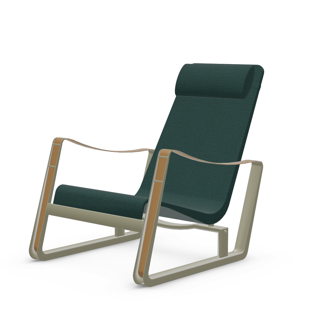 Cite Lounge Chair (Prouve Gris Vermeer powder-coated (smooth)) by Vitra