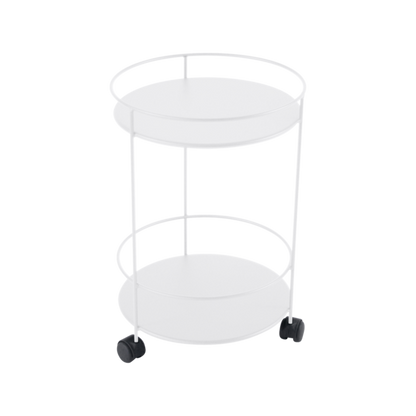 GUINGUETTE SIDE WHEELED TABLE WITH SOLID DOUBLE TOP by Fermob