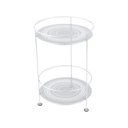 Guinguette Side Table With Perforated Double Top by Fermob #COTTON WHITE