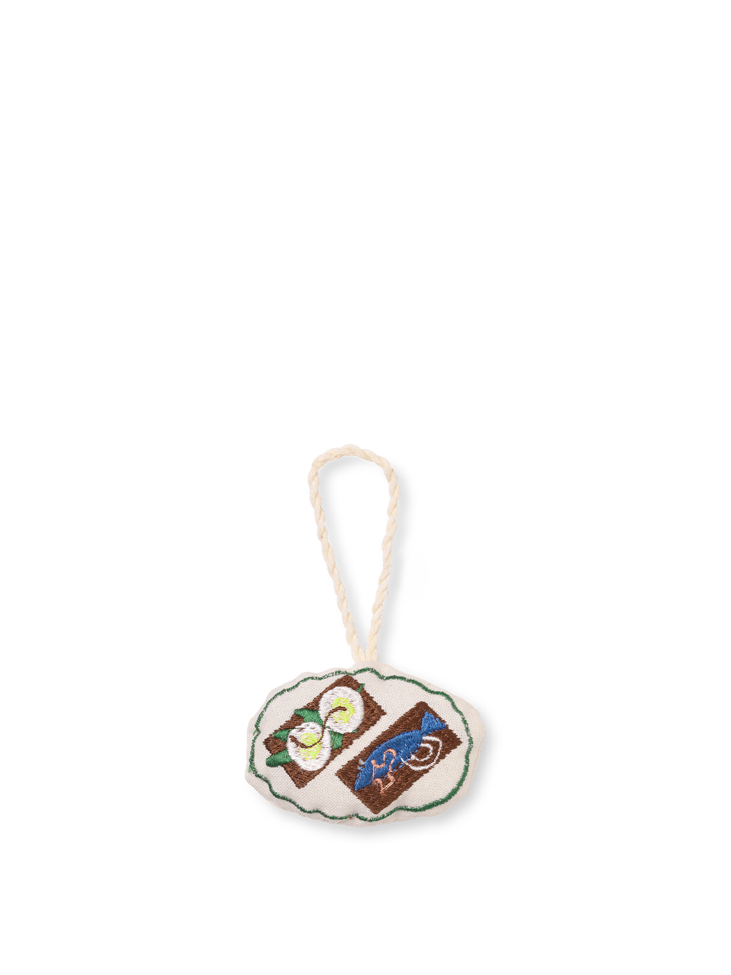 Copenhagen Embroidered Ornament ??Open Sandwich by Ferm Living